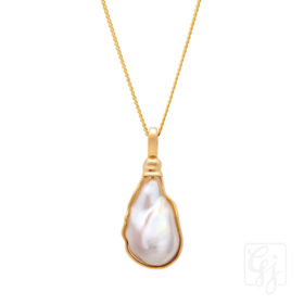 9K Custom Make Cache Pearl Pendant