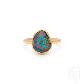 9K Yellow Gold Opan Ring