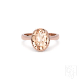9K Rose Gold Morganite Ring