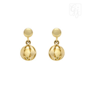9K Yellow Gold Bally Dangly Earrings