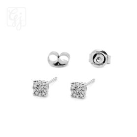 14K White Gold Diamonds Studs