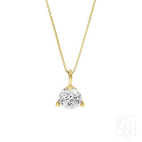 9K Yellow Gold C.Z. Necklace