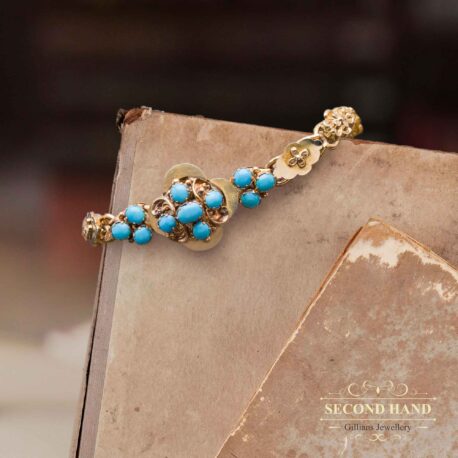 Fun Fact: The Origin of the Word “Jewellery” 1 Vintage Bracelet, 15k vintage yellow gold turquoise’s bracelet, Gillians Jewellery - Second hand jewellery, Vintage Jewellery, Antique Jewellery, Mourning Jewellery, Forest Hill, Melbourne